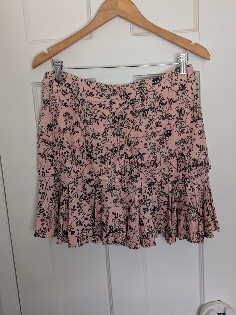 Floral Pink Ruffle Mini Skirt - Picture 6 of 8